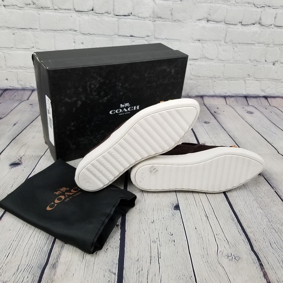 COACH | C103 beaded sequin cap toe split suede slip-on sneaker - Picture 7 of 8